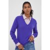 Dámský svetr a pulovr United Colors of Benetton Vlněný svetr dámský lehký 1002D4488.049 fialová