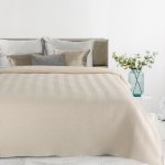 Eurofirany přehoz na postel LEN KRÉMOVÝ 170 x 210 cm – Hledejceny.cz