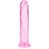 Dilda RealRock Crystal Clear Realistic 8 růžové dildo s přísavkou 22 x 4 cm