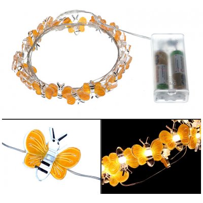 Autronic Řetěz s LED světýlky na baterie barva teplá bílá LED877064 – Hledejceny.cz