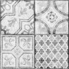 Tapety Samolepicí podlahové čtverce "dlaždice vzor šedobílá" 2745043 11 ks = 1m2