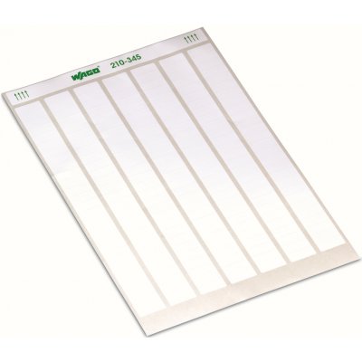 WAGO Etikety 210-345 pro laserové tiskárny trvale lepící popisová plocha 9,5x25mm bílá bez potisku sada = arch 175 štítků 210-345 – Zboží Mobilmania