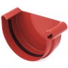 Okapový systém Bryza Čelo žlabu pravé Ø 100 mm plast RAL 3011 červené