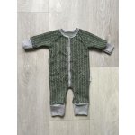Rostoucí celoroční merino overal MoniLu khaki – Zboží Mobilmania