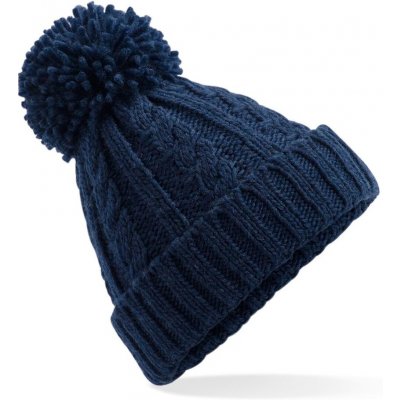 Beechfield Cable Knit Melange beanie námořní modrá – Hledejceny.cz