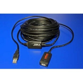 Roline 12.04.1091 Prodlužovací adaptér USB 2.0 aktivní 15m/ černý