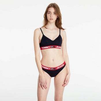 Tommy Jeans bralette Lift podprsenka modrá