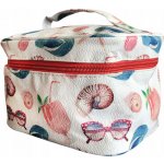 Inna Cestovní taška Beauty Case v prázdninový vzor bílá – Zboží Mobilmania