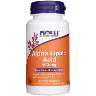 Now Foods Kyselina alfa-lipoová 100 mg 60 veganských kapslí – Hledejceny.cz