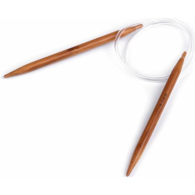Kruhové jehlice bambusové č. 3; 3,5; 4; 4,5; 5; 5,5; 6; 6,5; 7; 8 Velikost: 8mm – Zbozi.Blesk.cz