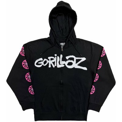 Gorillaz mikina , Repeat Pazuzu Zipped Charcoal Grey – Zboží Dáma
