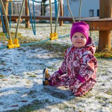 ESITO Dětská softshellová kombinéza s fleecem Flowers fialová