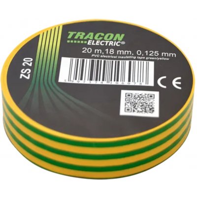 Tracon Electric Páska izolační 20 m x 18 mm žlutozelená