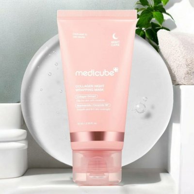 MEDICUBE - COLLAGEN NIGHT WRAPPING MASK - Kolagenová noční slupovací maska 75 ml – Hledejceny.cz