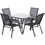 Pro-Tech shop Sada zahradního nábytku – černá (4 židle + čtvercový stolek) 62188 TIH3521 – Hledejceny.cz