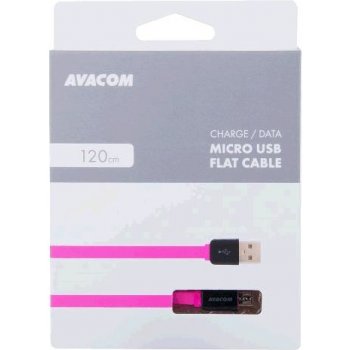 Avacom DCUS-MIC-120P USB - Micro USB, 120cm, růžový