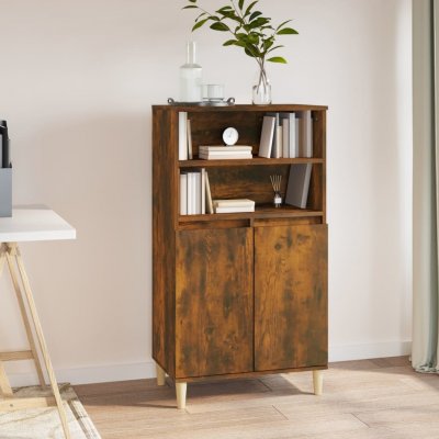 zahrada-XL Skříň highboard kouřový dub 60 x 36 x 110 cm kompozitní dřevo – Zboží Mobilmania