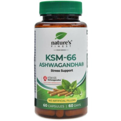 NaturesFinest Nutrisslim KSM-66 Ashwagandha 60 kapslí – Hledejceny.cz