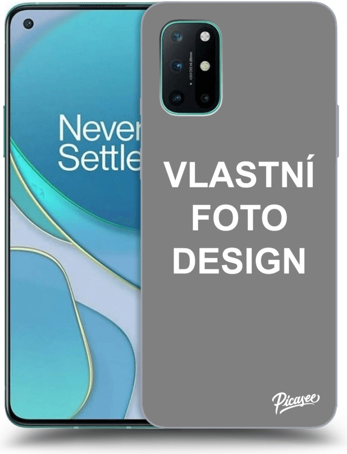 Pouzdro Picasee silikonové OnePlus 8T - Vlastní design/motiv černé