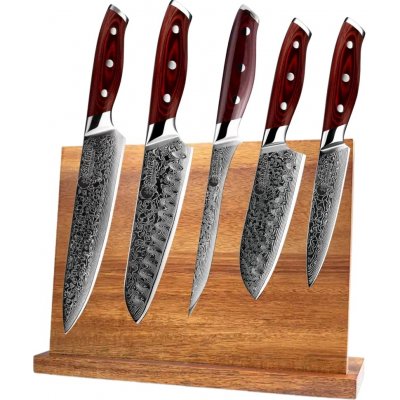 SaKuRo Sada nožů z damaškové oceli Red Pakka – Zbozi.Blesk.cz