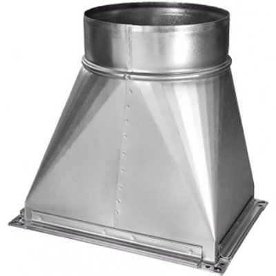 Ventishop Čtyřhranný přechod osový na kruhové potrubí 250x250/160 mm – Hledejceny.cz