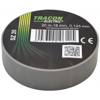 Tracon Electric Páska izolačí 20 m x 18 mm šedá