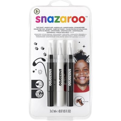 Snazaroo Štětce s barvou Černobílé 2 barvy – Zboží Dáma