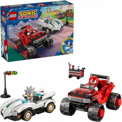 LEGO® Sonic the Hedgehog™ 77118 Silver a jeho auto vs. Knuckles a jeho monster truck – Zboží Živě