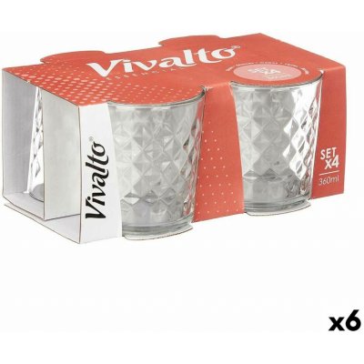 Vivalto Skleněná souprava diamantové průhledné sklo 6 x 360 ml – Hledejceny.cz