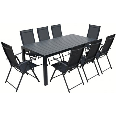 Vikio Zahradní set 190x90 pro 8 osob V138-190 černá – Hledejceny.cz