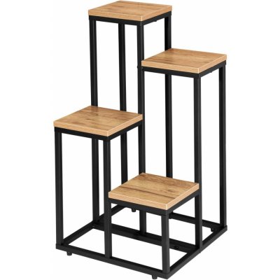 TZB Stojan na květiny MOGREN dub craft/černý – Zbozi.Blesk.cz