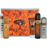 Cuba Must Have Gold EDT 100 ml + EDT 35 ml + 100 ml vody po holení + 200 ml sprchový gel + deospray 200 ml dárková sada – Zboží Dáma