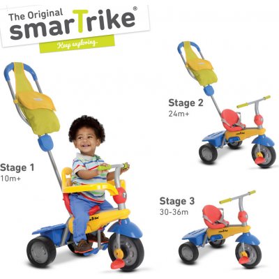 Smart Trike Breeze GL žluto červeno modrá – Zboží Mobilmania