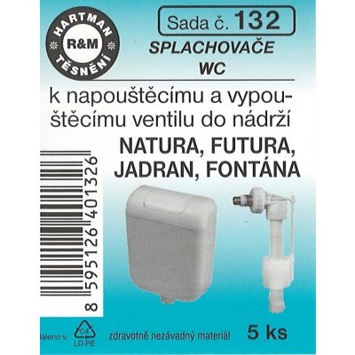 HARTMAN těsnění k napouštěcímu ventilu WC NATURA, sada č. 132 – Zbozi.Blesk.cz
