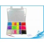 Udělej si svůj náramek - gumičky 1440ks s doplňky v plastové krabičce v sáčku – Zboží Dáma