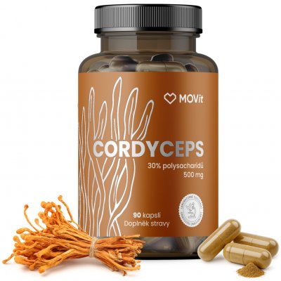 MOVit Cordyceps 30% polysacharidů 500 mg 90 kapslí – Hledejceny.cz