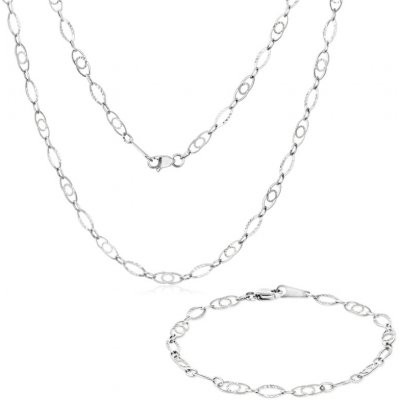 Gemmax Souprava šperků z bílého zlata náhrdelník a náramek GLKWN-30101-30131 – Sleviste.cz