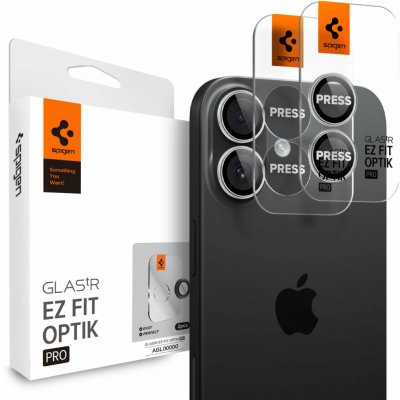 Spigen Glass tR EZ Fit Optik Pro 2 Pack Silver iPhone 17 AGL10126 – Zboží Živě