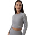 GymBeam FLO Ribbed Crop-Top Grey – Zboží Dáma