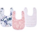 Aden + anais™ essential s bavlněný mušelínový dětský bryndák s patentkami 3-pack flower s bloom – Sleviste.cz