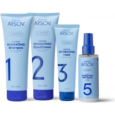 Tomas Arsov Intensive hydrating pro hloubkovou hydrataci vlasů šampon 250 ml + kondicionér 250 ml + maska 150 ml + vlasové sérum 150 ml – Zboží Mobilmania