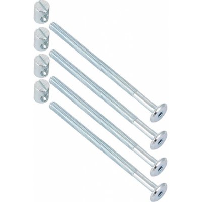 Walteco Šrouby spojovací s maticí M6x100mm, 4 ks – Zboží Mobilmania