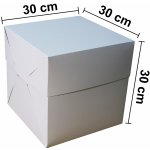 HIT OFFICE Kompletní Dortová krabice patrová - (dno + víko) 30x30x30 cm - [25 ks] – Zboží Mobilmania