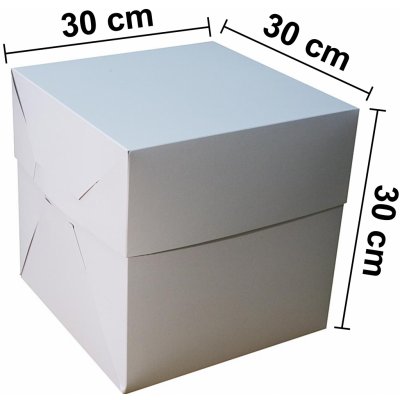 HIT OFFICE Kompletní Dortová krabice patrová - (dno + víko) 30x30x30 cm - [25 ks] – Zbozi.Blesk.cz