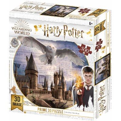 PRIME 3D Harry Potter: Bradavice a Hedvika 3D 500 dílků – Zboží Mobilmania