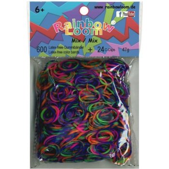 Gumičky Rainbow Loom® Original 600ks strakatý mix transparentní