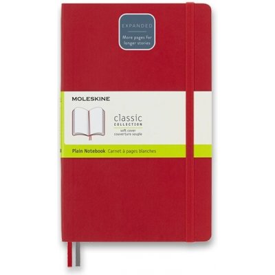 Moleskine Zápisník Expanded měkké desky A5 čistý červený 200 listů čistý – Zboží Mobilmania