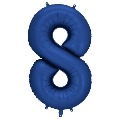Party Deco Foliová číslice Saténová tmavě modrá, Navy 8 86 cm – Zboží Dáma