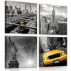 Postershop Obraz na plátně: New York (1) - set 4ks 25x25cm