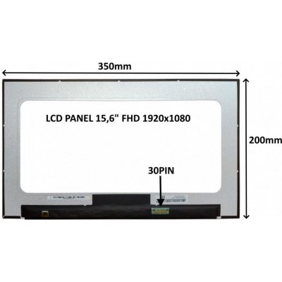 LCD PANEL 15,6" FHD 1920x1080 30PIN MATNÝ IPS / BEZ ÚCHYTŮ 77042505 – Sleviste.cz